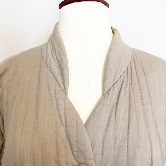 Eileen Fisher Reversible Quilted Puffer Patch Pocket Chore Coat Size XLarge - Picture 6 of 10